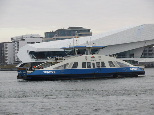 Fietsveerpont over het IJ